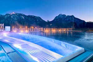 Germany - Hotel König Ludwig (Infinity hot tub in a lake), Schwangau